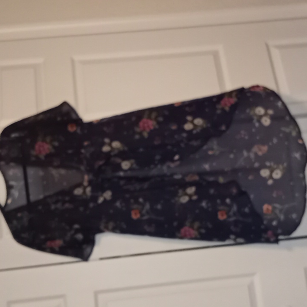 Mom Moa high low tie front kimono